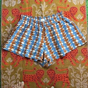 Anthropologie Somerset Shorts Linen Edition size 1X Brown Pattern